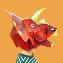 Load image into Gallery viewer, Make Your Own Triceratops Mask