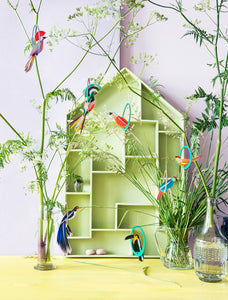 Pop out card, Swinging Parakeets